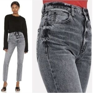 SLVRLAKE Beatnik Jeans Broken Coal Gray High Rise Slim 28